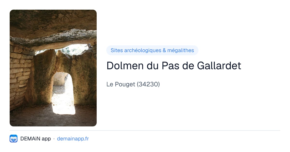 Dolmen du Pas de Gallardet — Le Pouget
