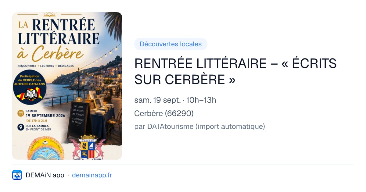 RENTRÉE LITTÉRAIRE – « ÉCRITS SUR CERBÈRE » — Cerbère