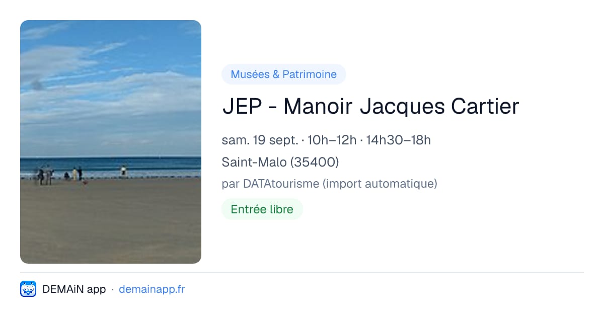 JEP - Manoir Jacques Cartier — Saint-Malo