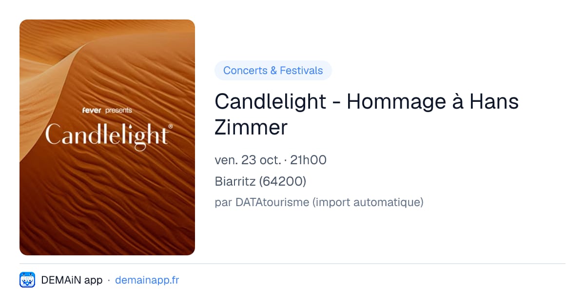 Candlelight - Hommage à Hans Zimmer — Biarritz