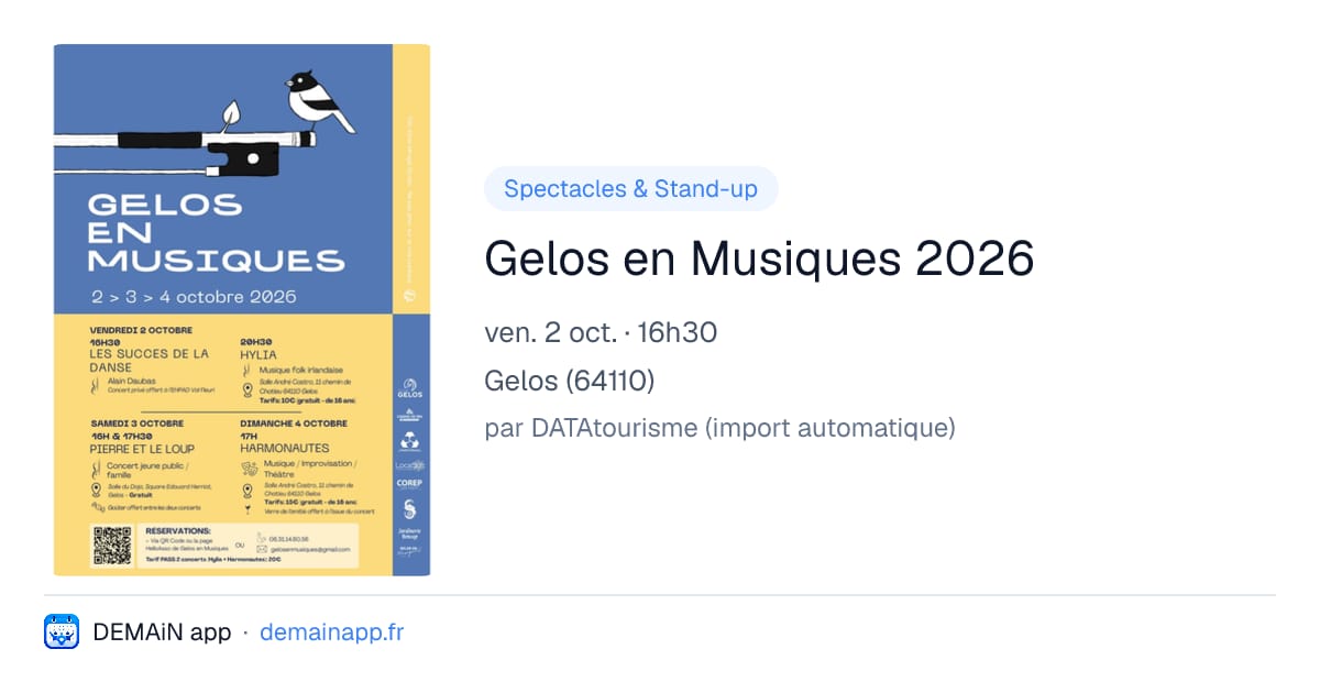 Gelos en Musiques 2026 — Gelos