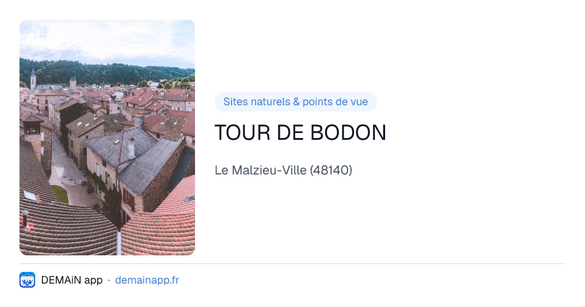 TOUR DE BODON — Le Malzieu-Ville
