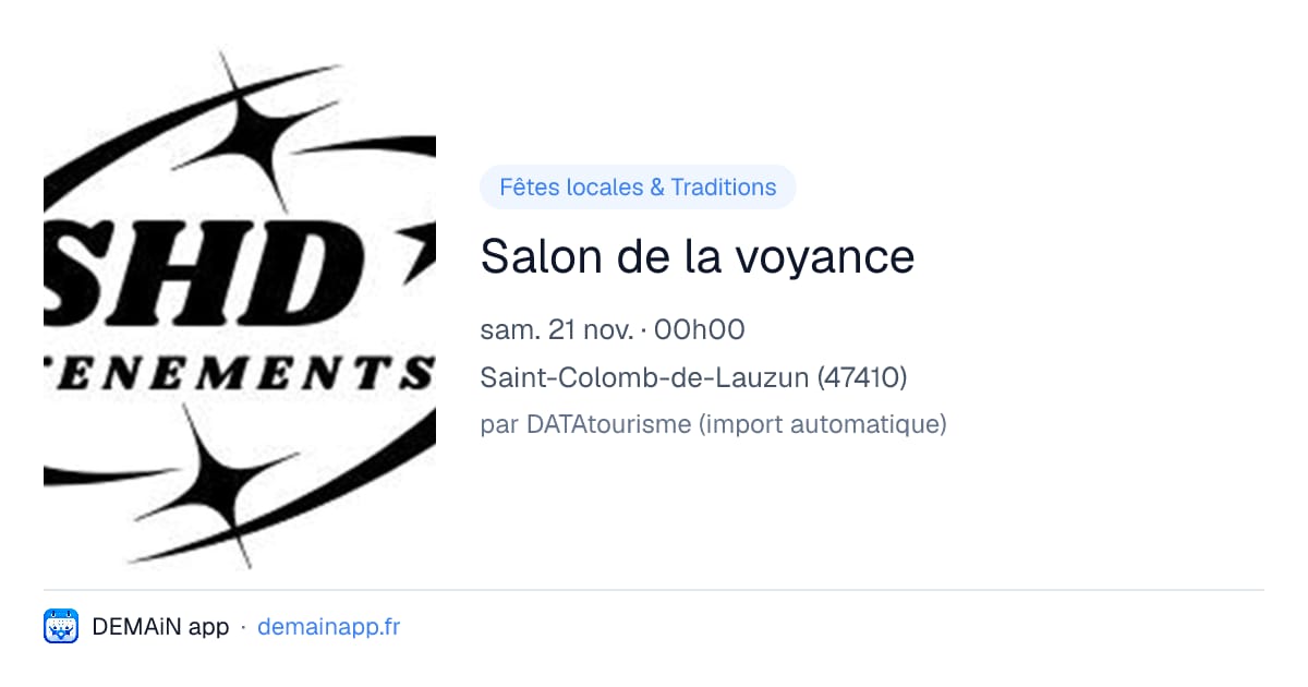 Salon de la voyance — Saint-Colomb-de-Lauzun