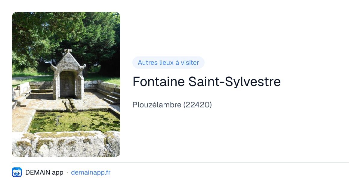Fontaine Saint-Sylvestre — Plouzélambre