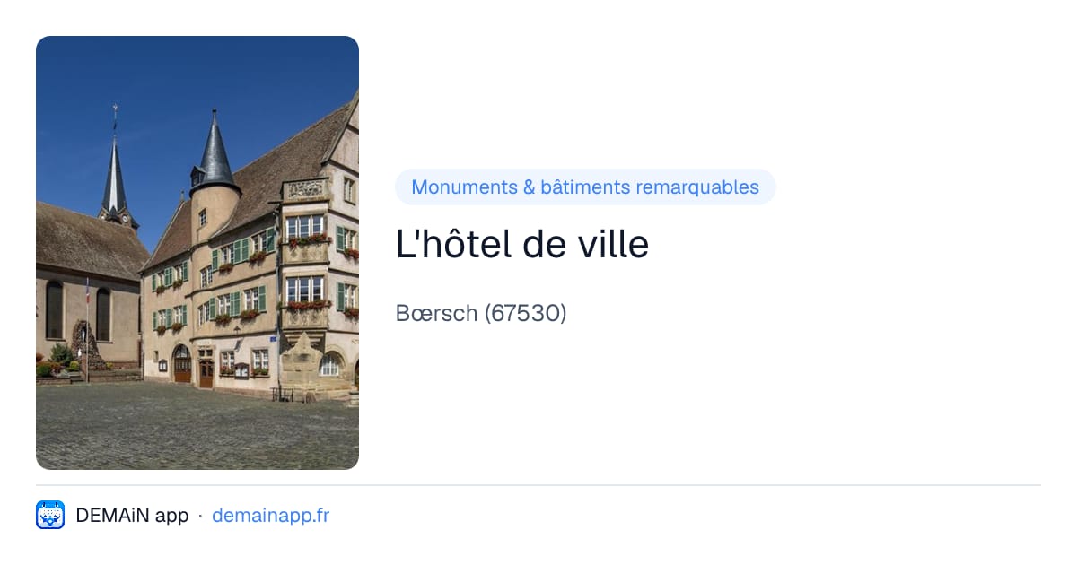 L'hôtel de ville — Bœrsch