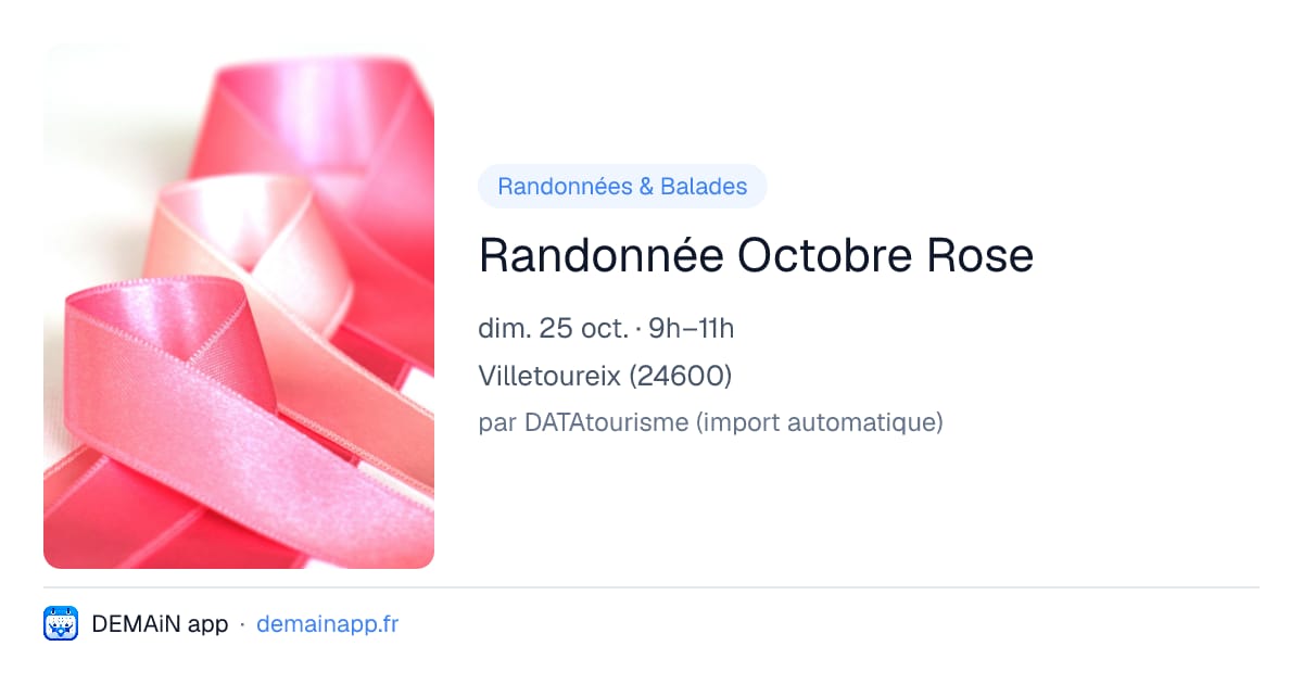 Randonnée Octobre Rose — Villetoureix