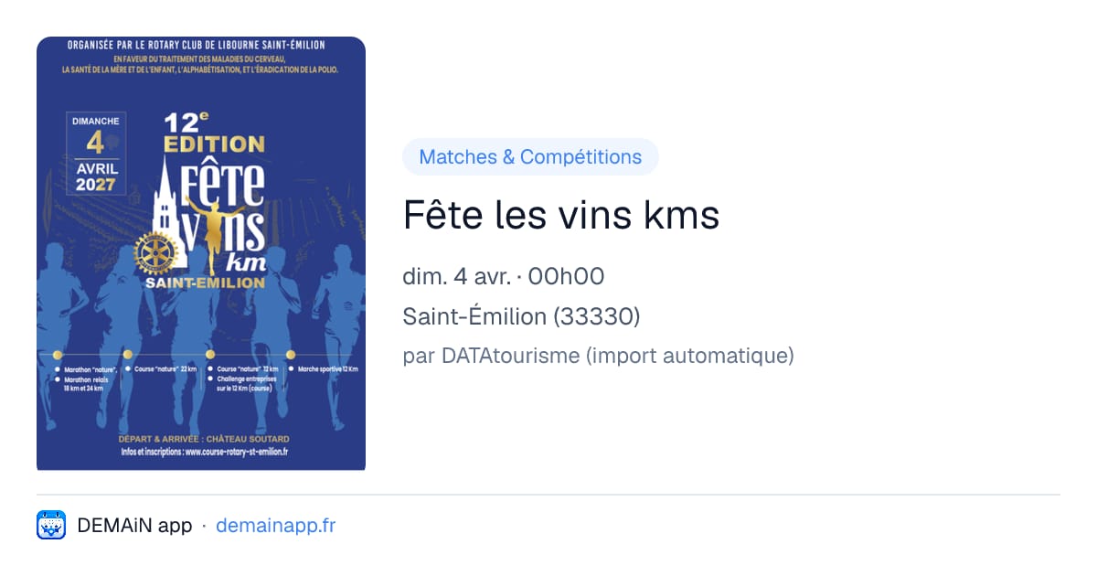 Fête les vins kms — Saint-Émilion