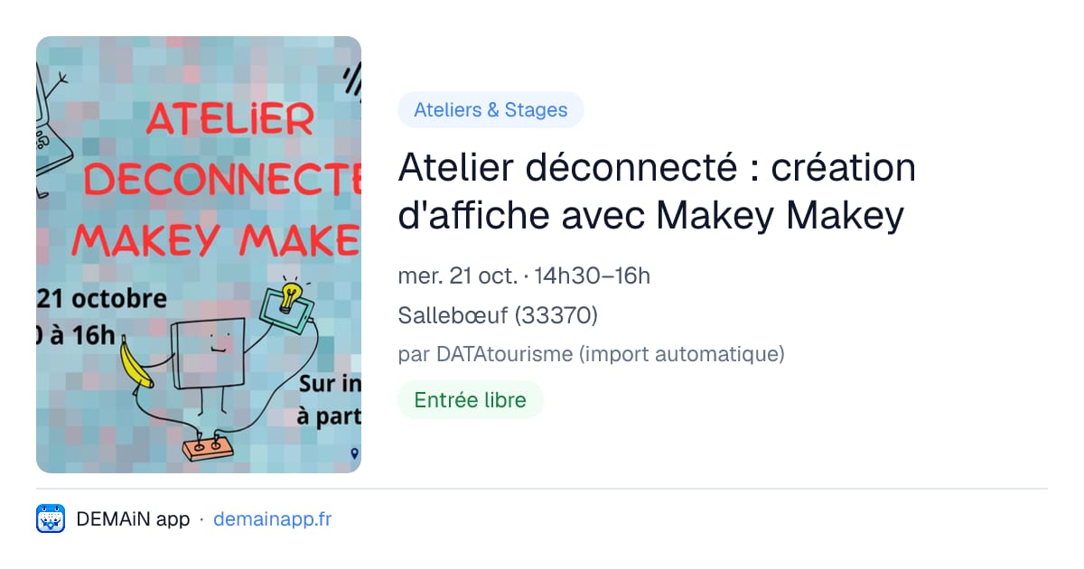 Atelier déconnecté : création d'affiche avec Makey Makey — Sallebœuf