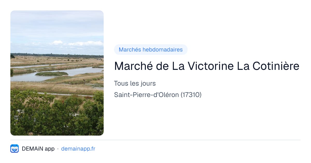 Marché de La Victorine La Cotinière — Saint-Pierre-d'Oléron