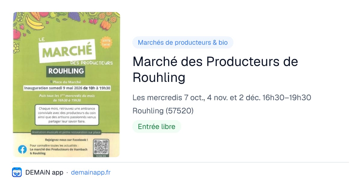 Marché des Producteurs de Rouhling — Rouhling
