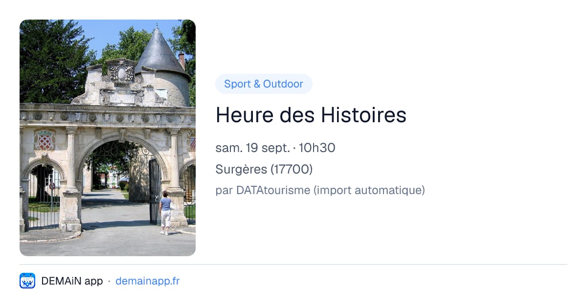 Heure des Histoires — Surgères