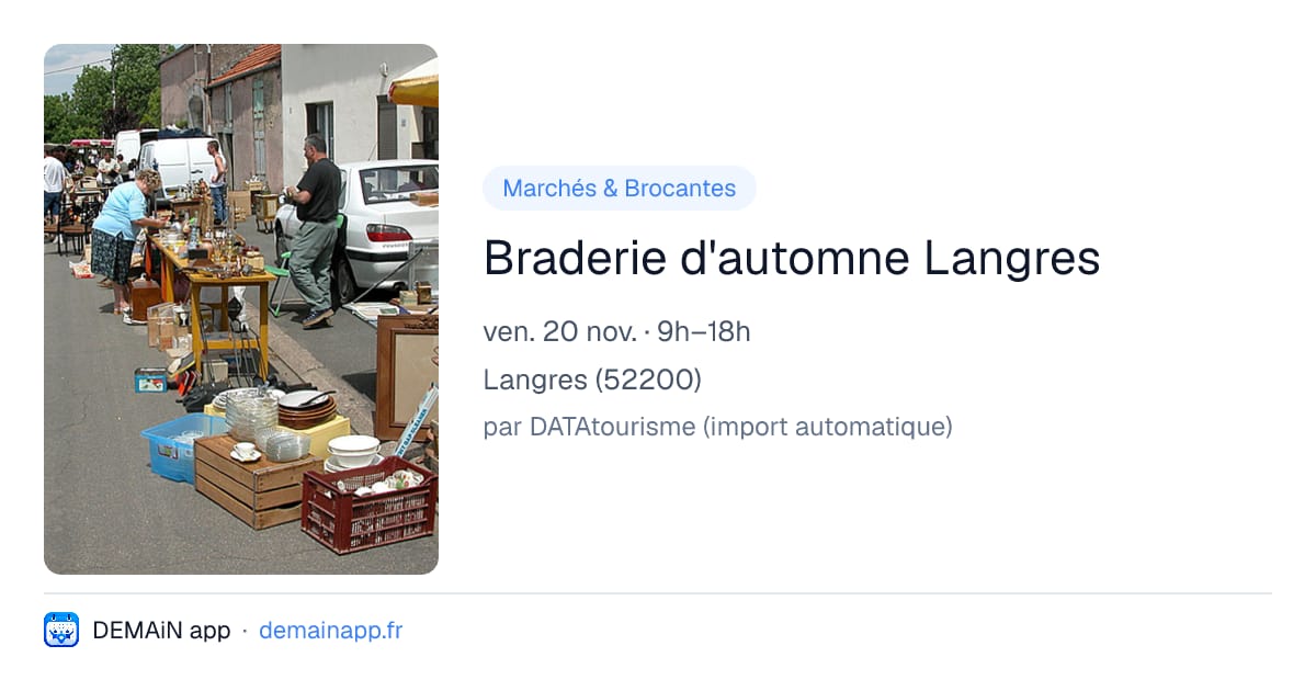 Braderie d'automne Langres — Langres