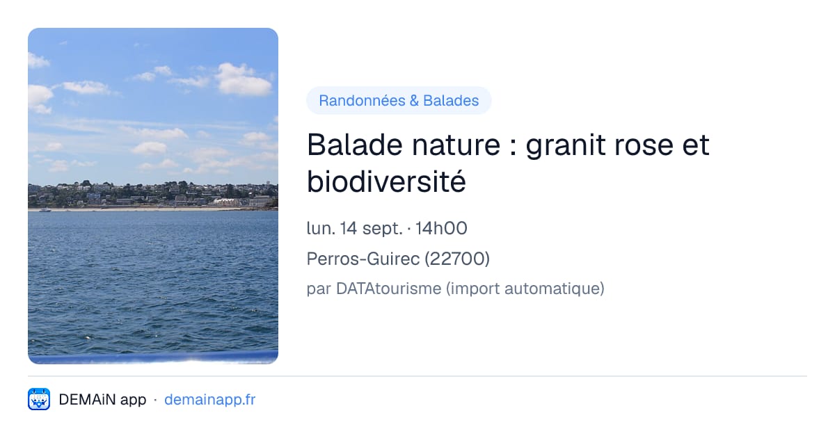 Balade nature : granit rose et biodiversité — Perros-Guirec