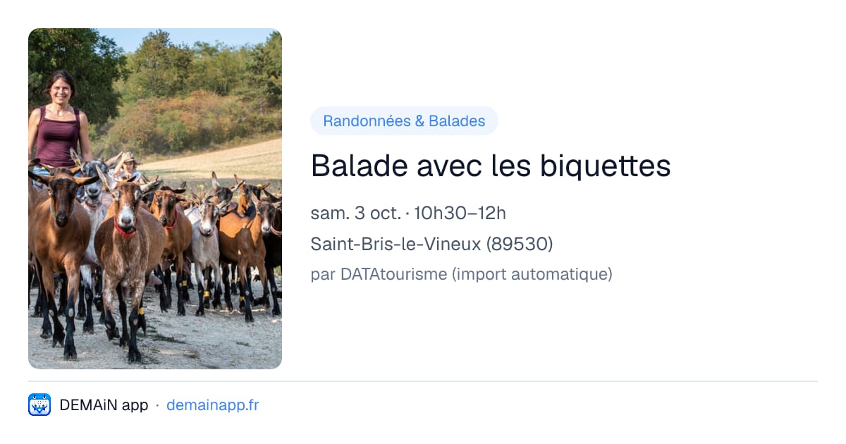 Balade avec les biquettes — Saint-Bris-le-Vineux