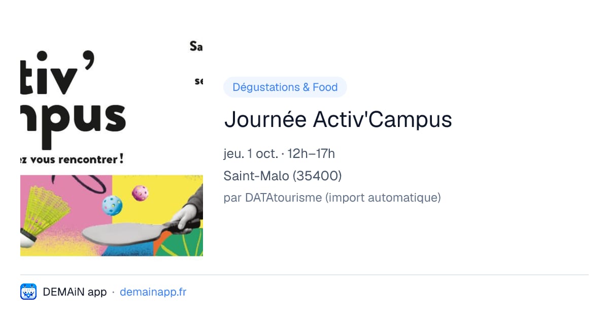 Journée Activ'Campus — Saint-Malo