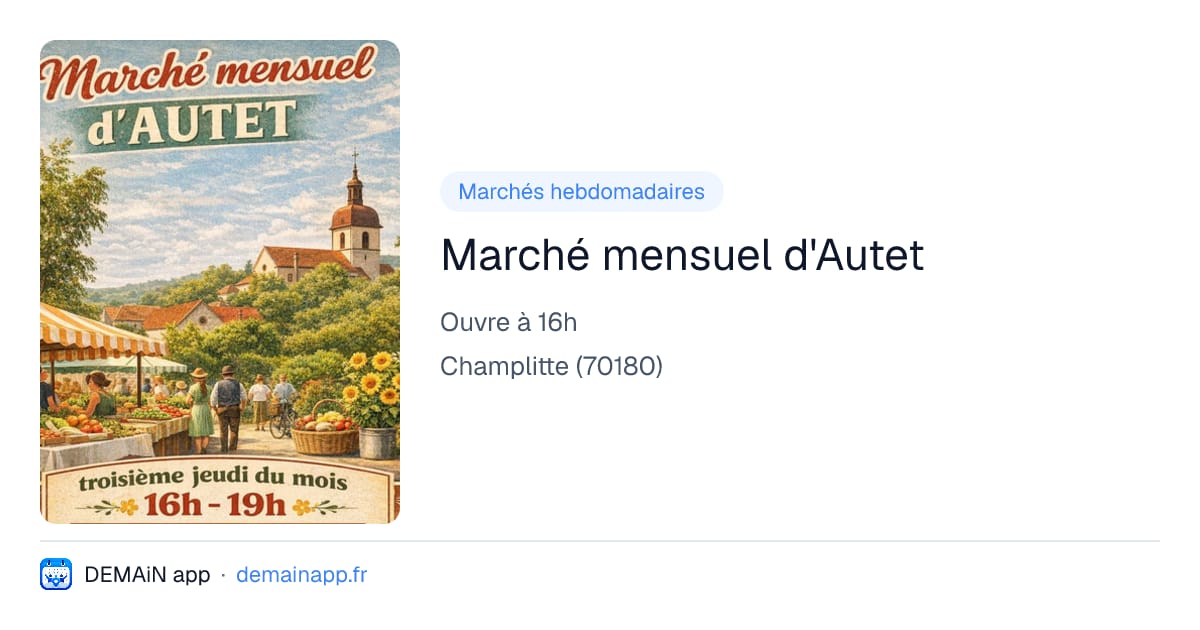 Marché mensuel d'Autet — Champlitte
