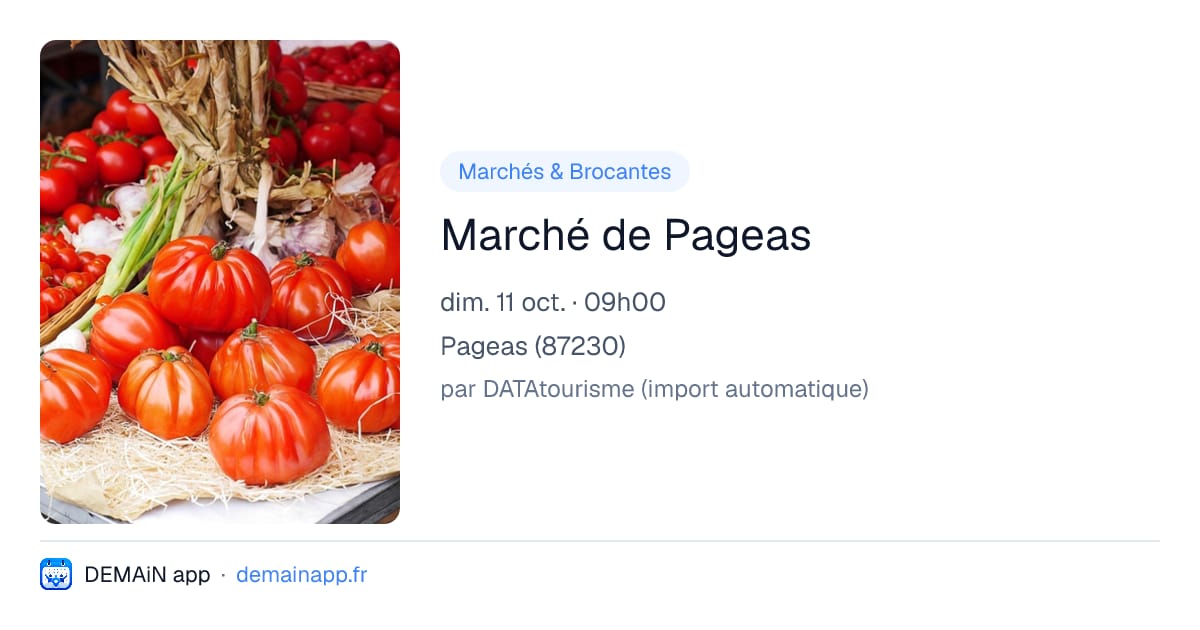 Marché de Pageas — Pageas