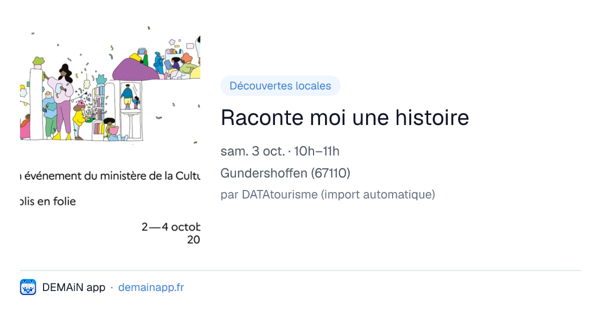 Raconte moi une histoire — Gundershoffen
