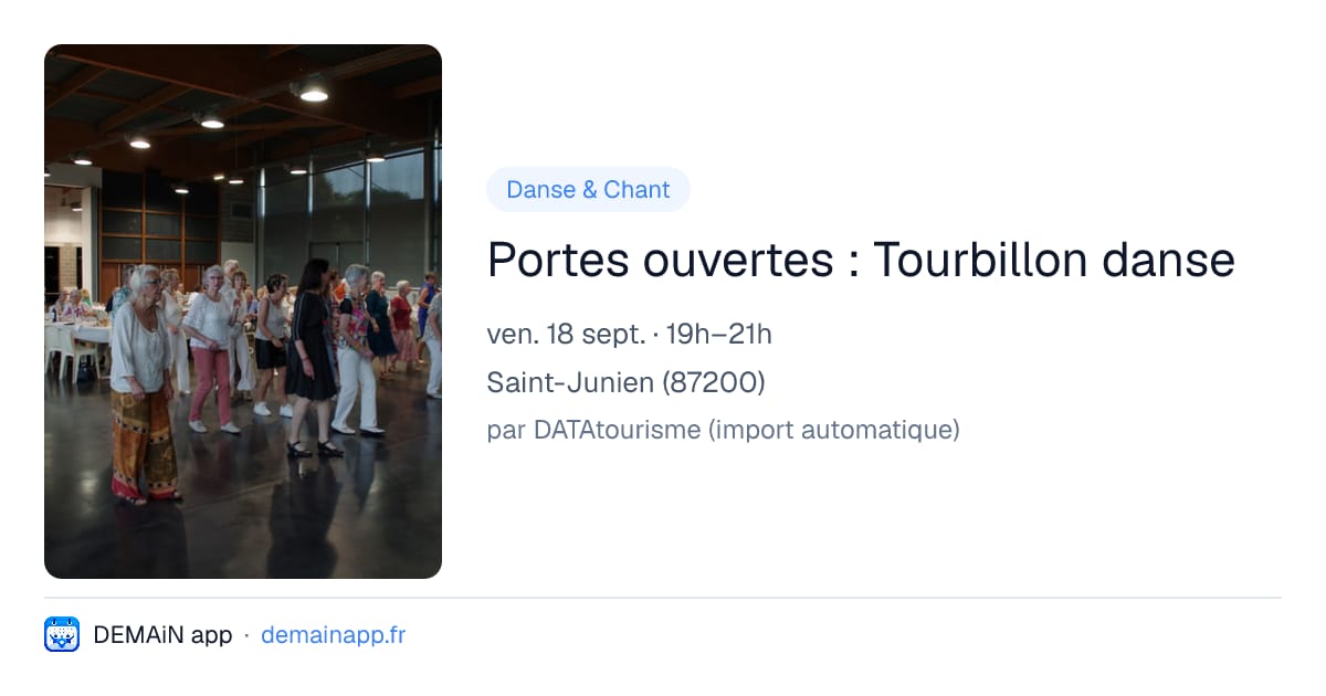 Portes ouvertes : Tourbillon danse — Saint-Junien