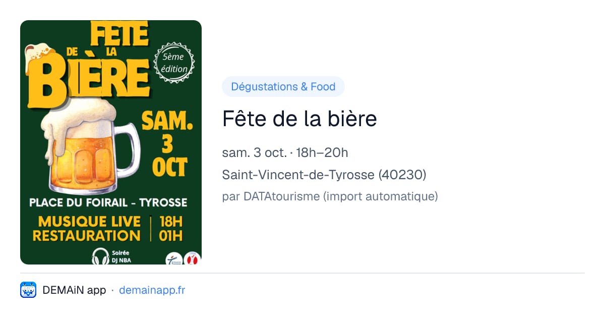 Fête de la bière — Saint-Vincent-de-Tyrosse