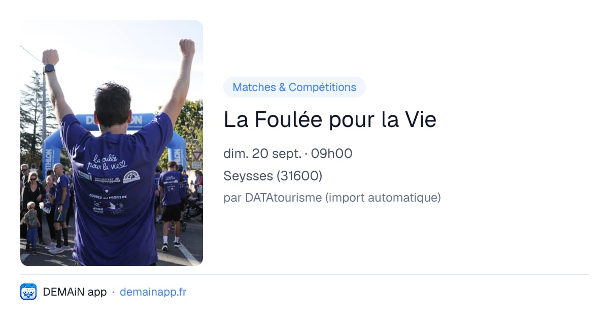 La Foulée pour la Vie — Seysses