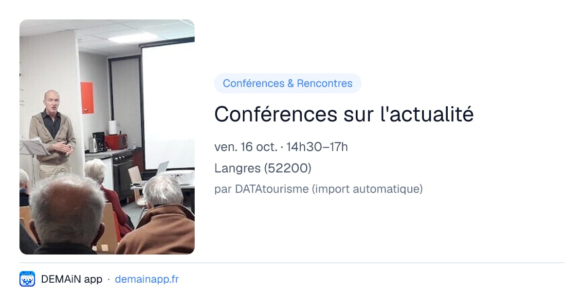 Conférences sur l'actualité — Langres