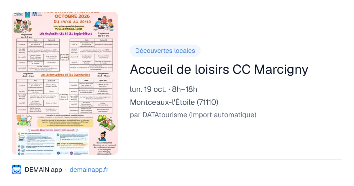 Accueil de loisirs CC Marcigny — Montceaux-l'Étoile