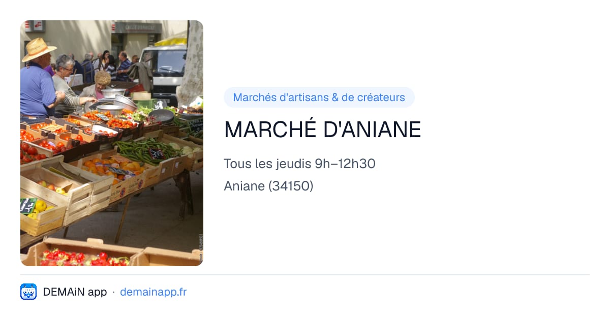 MARCHÉ D'ANIANE — Aniane