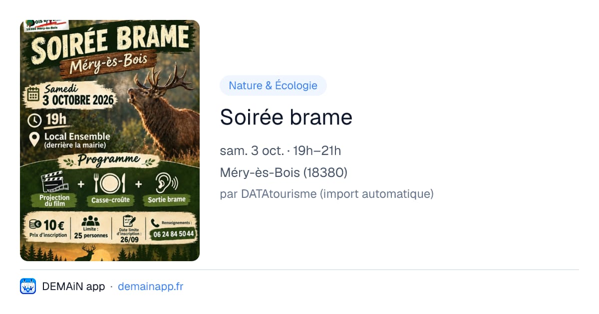 Soirée brame — Méry-ès-Bois