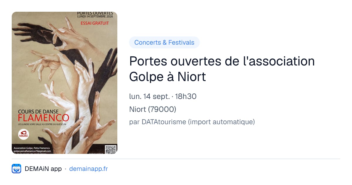 Portes ouvertes de l'association Golpe à Niort — Niort