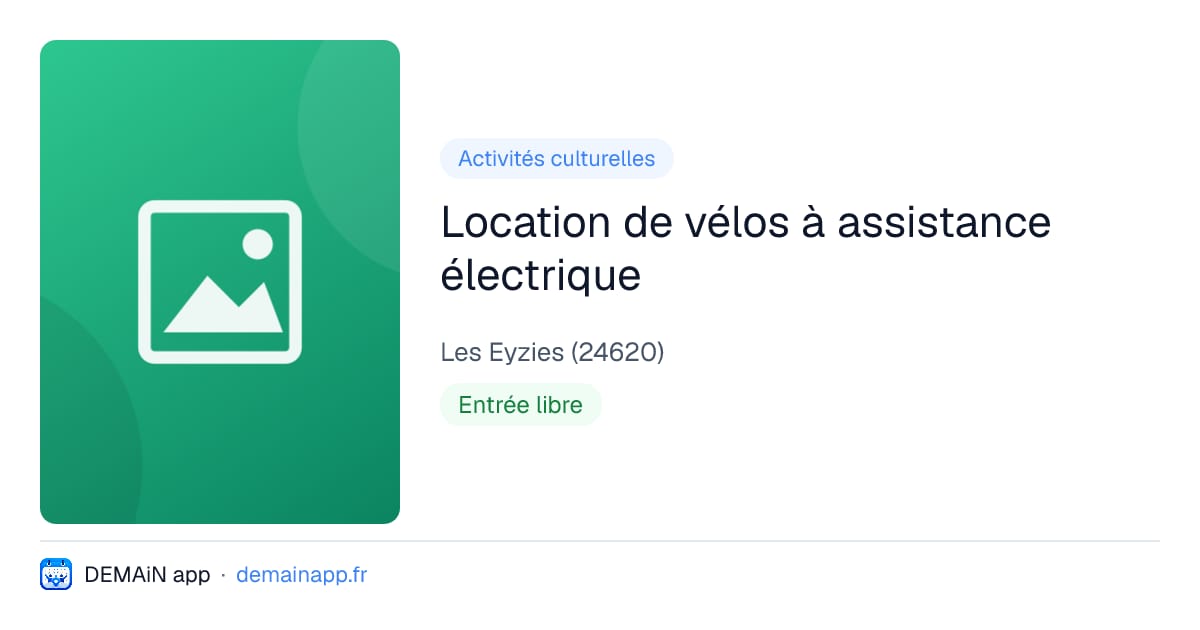 Location de vélos à assistance électrique — Les Eyzies
