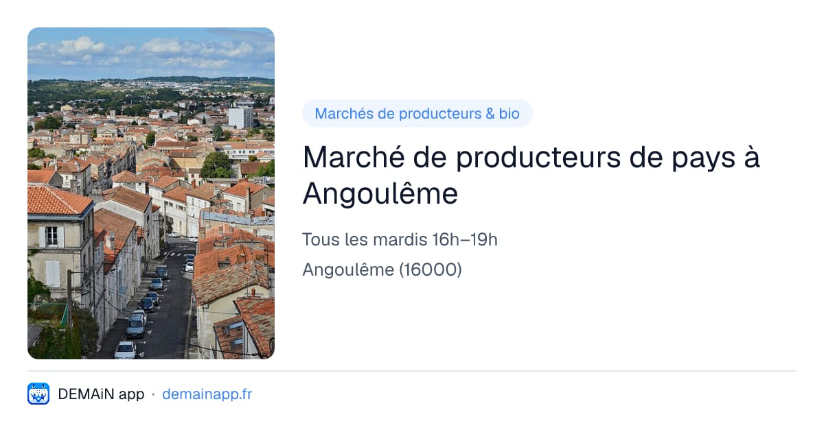 Marché de producteurs de pays à Angoulême — Angoulême
