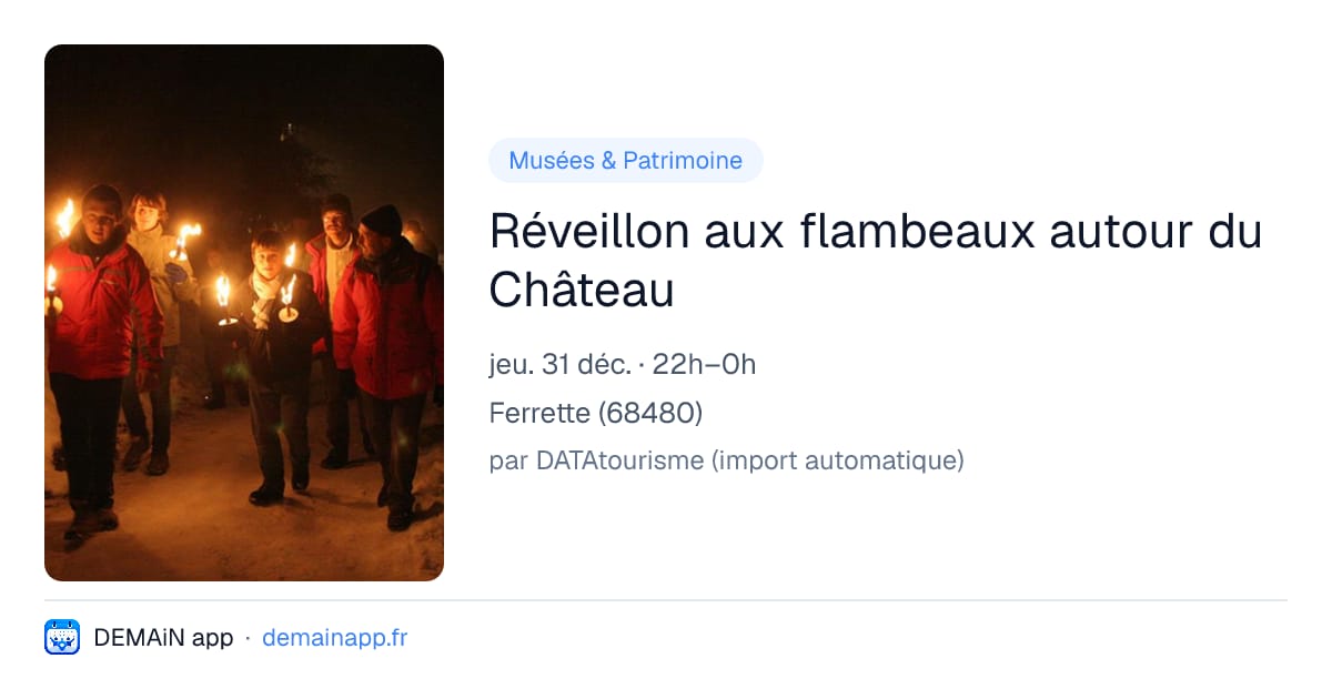 Réveillon aux flambeaux autour du Château — Ferrette