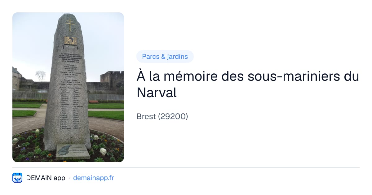 À la mémoire des sous-mariniers du Narval — Brest