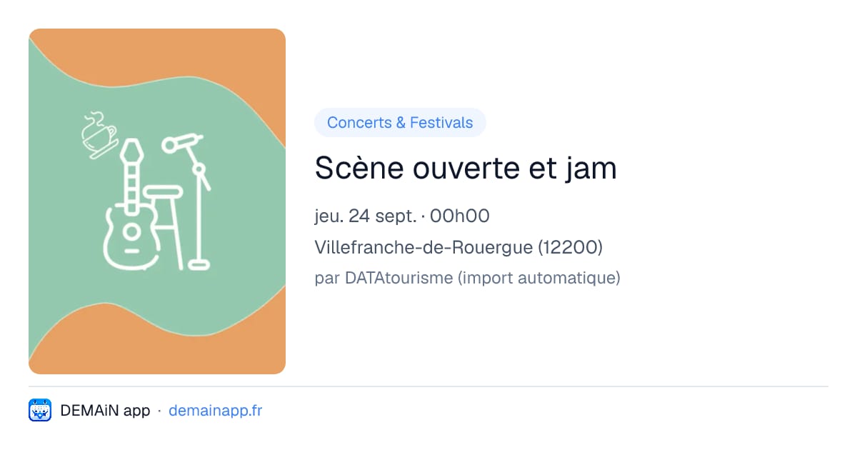 Scène ouverte et jam — Villefranche-de-Rouergue