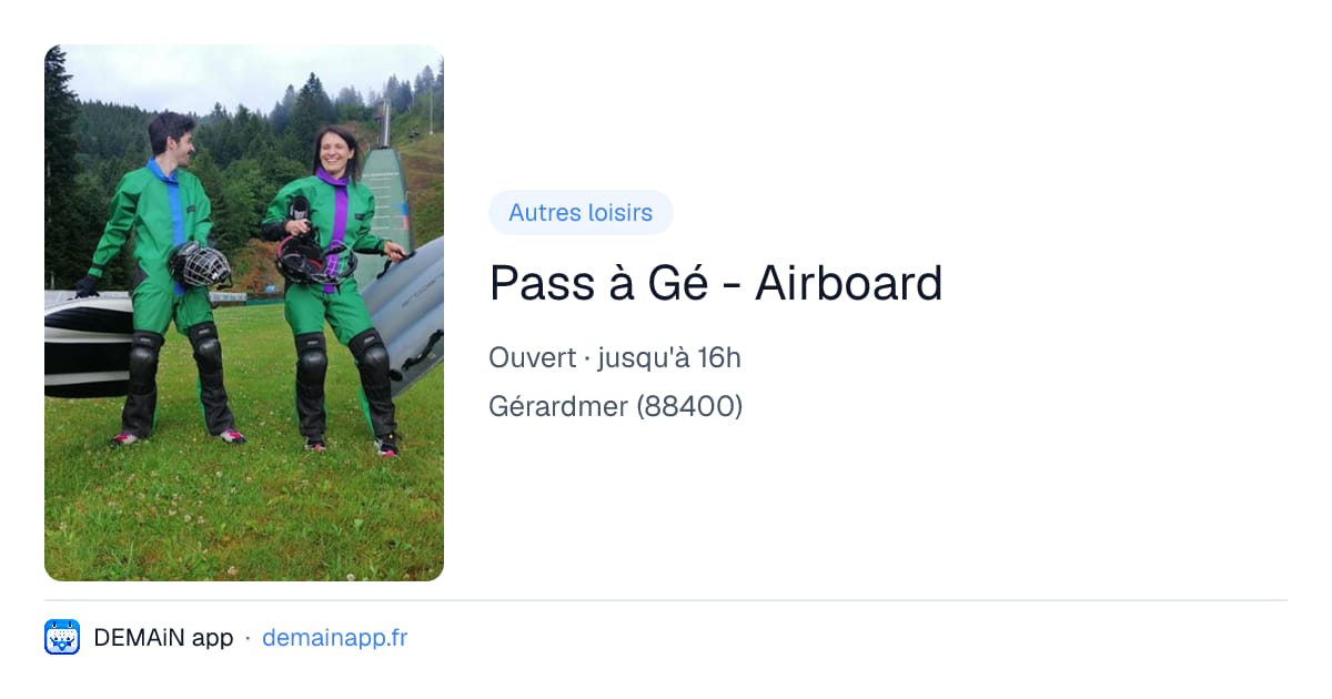 Pass à Gé - Airboard — Gérardmer