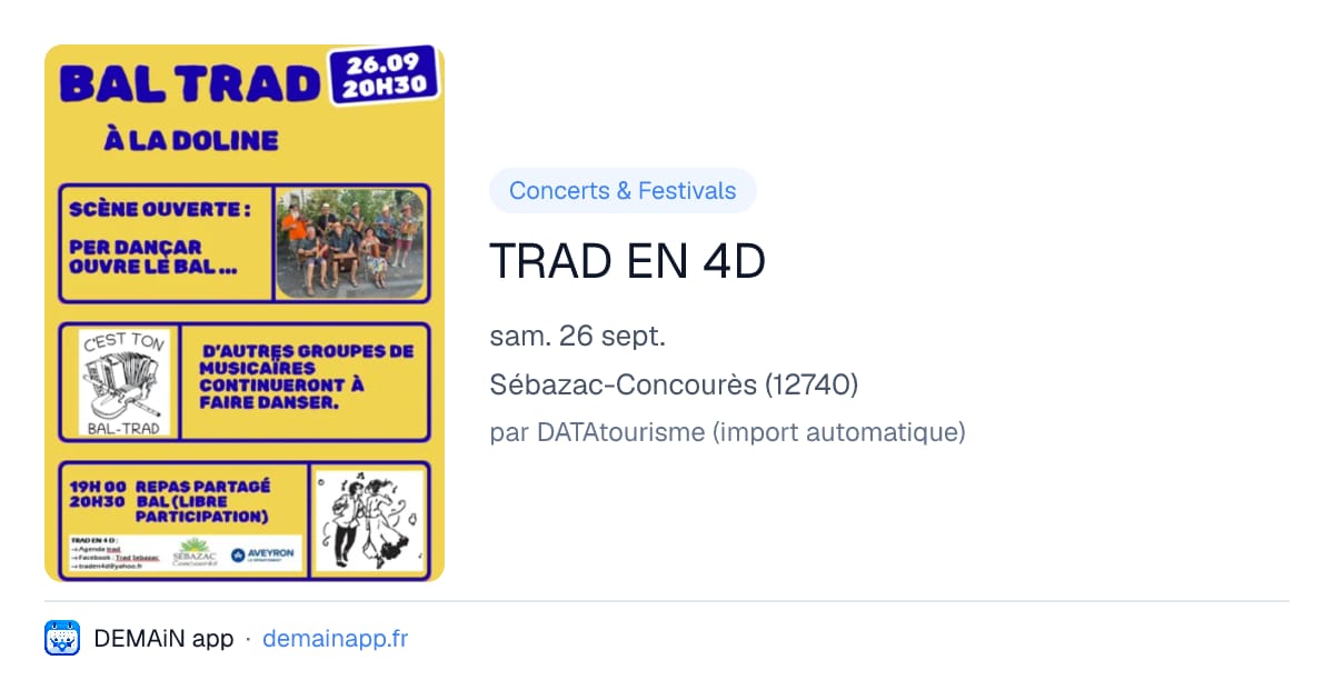 TRAD EN 4D — Sébazac-Concourès