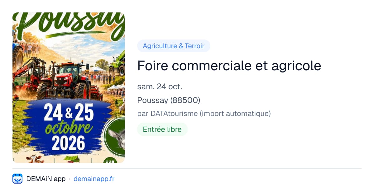 Foire commerciale et agricole — Poussay