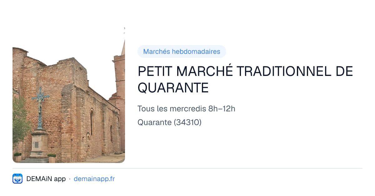 PETIT MARCHÉ TRADITIONNEL DE QUARANTE — Quarante