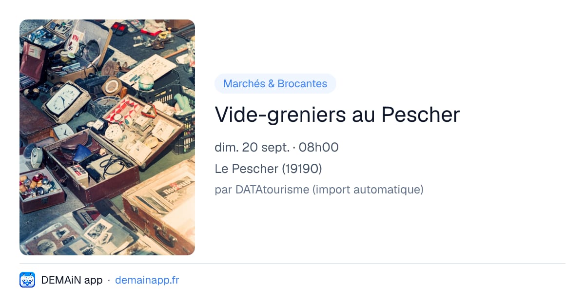 Vide-greniers au Pescher — Le Pescher