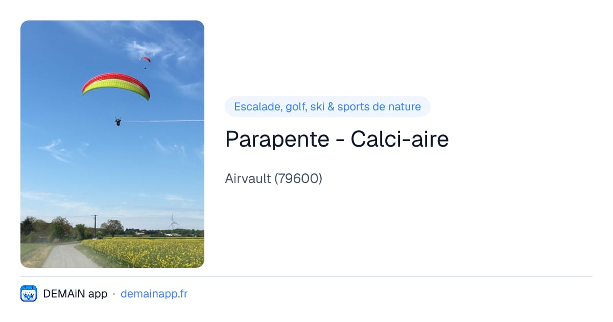 Parapente - Calci-aire — Airvault