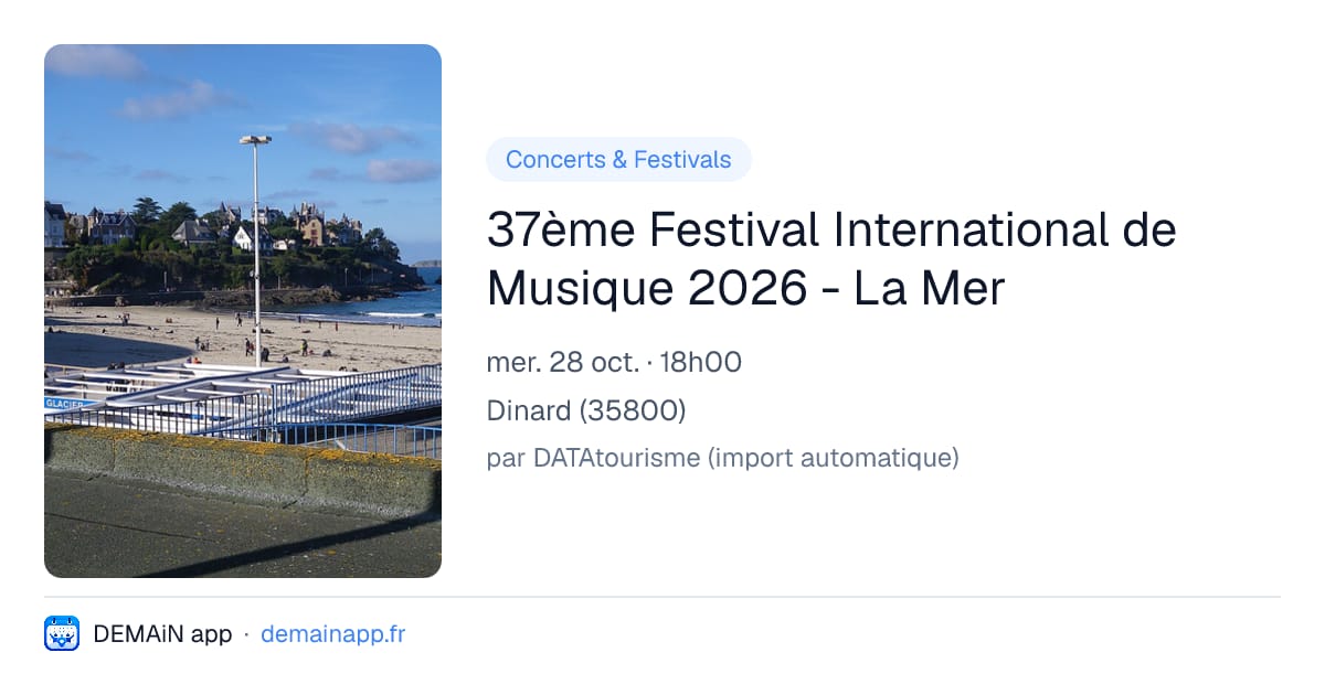37ème Festival International de Musique 2026 - La Mer — Dinard