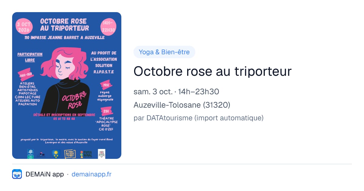Octobre rose au triporteur — Auzeville-Tolosane