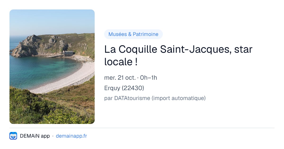 La Coquille Saint-Jacques, star locale ! — Erquy