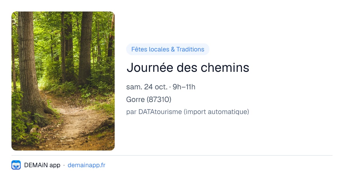 Journée des chemins — Gorre