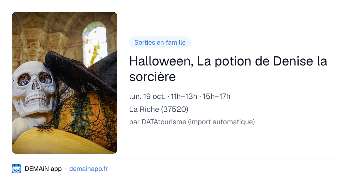 Halloween, La potion de Denise la sorcière — La Riche
