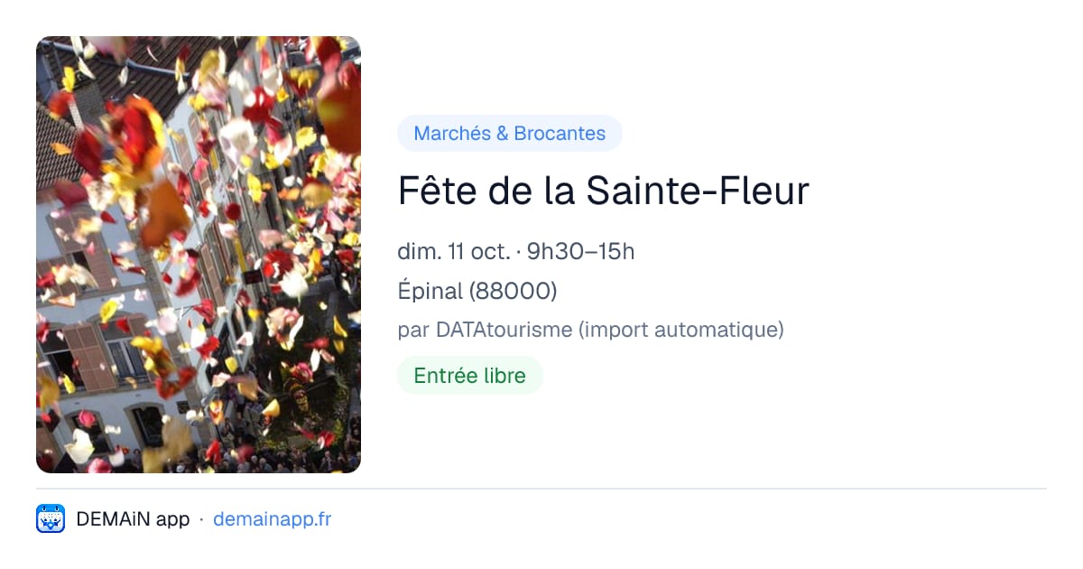 Fête de la Sainte-Fleur — Épinal