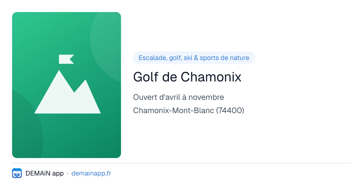 Golf de Chamonix — Chamonix-Mont-Blanc