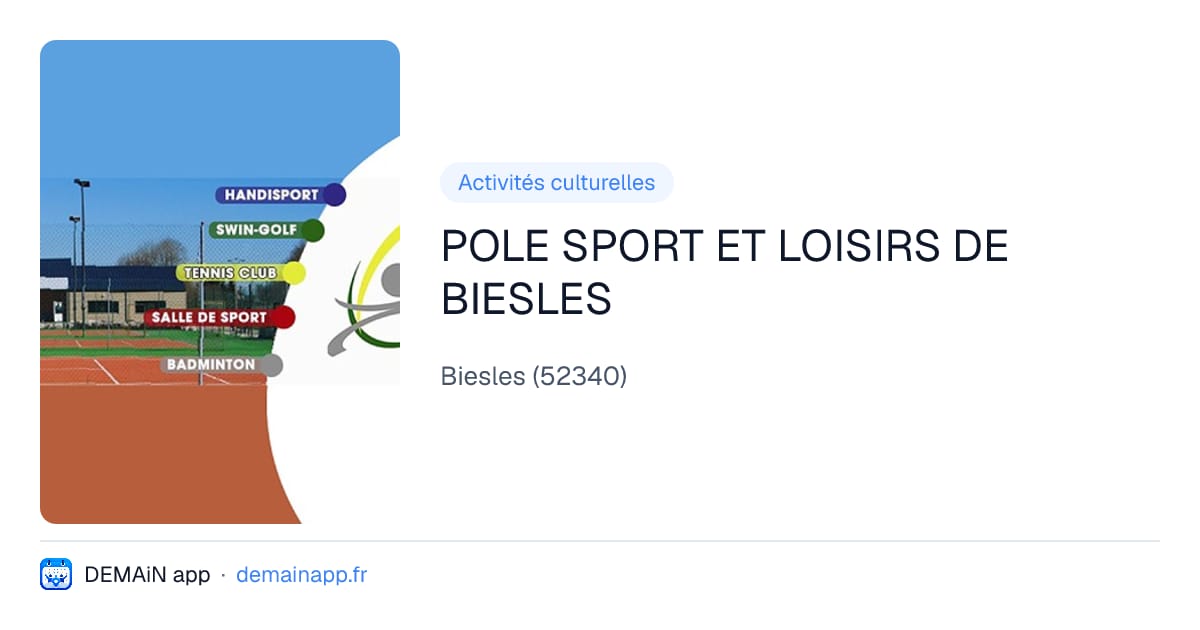 POLE SPORT ET LOISIRS DE BIESLES — Biesles