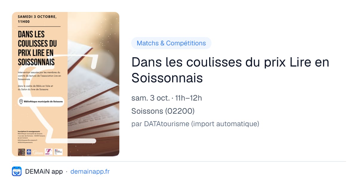 Dans les coulisses du prix Lire en Soissonnais — Soissons